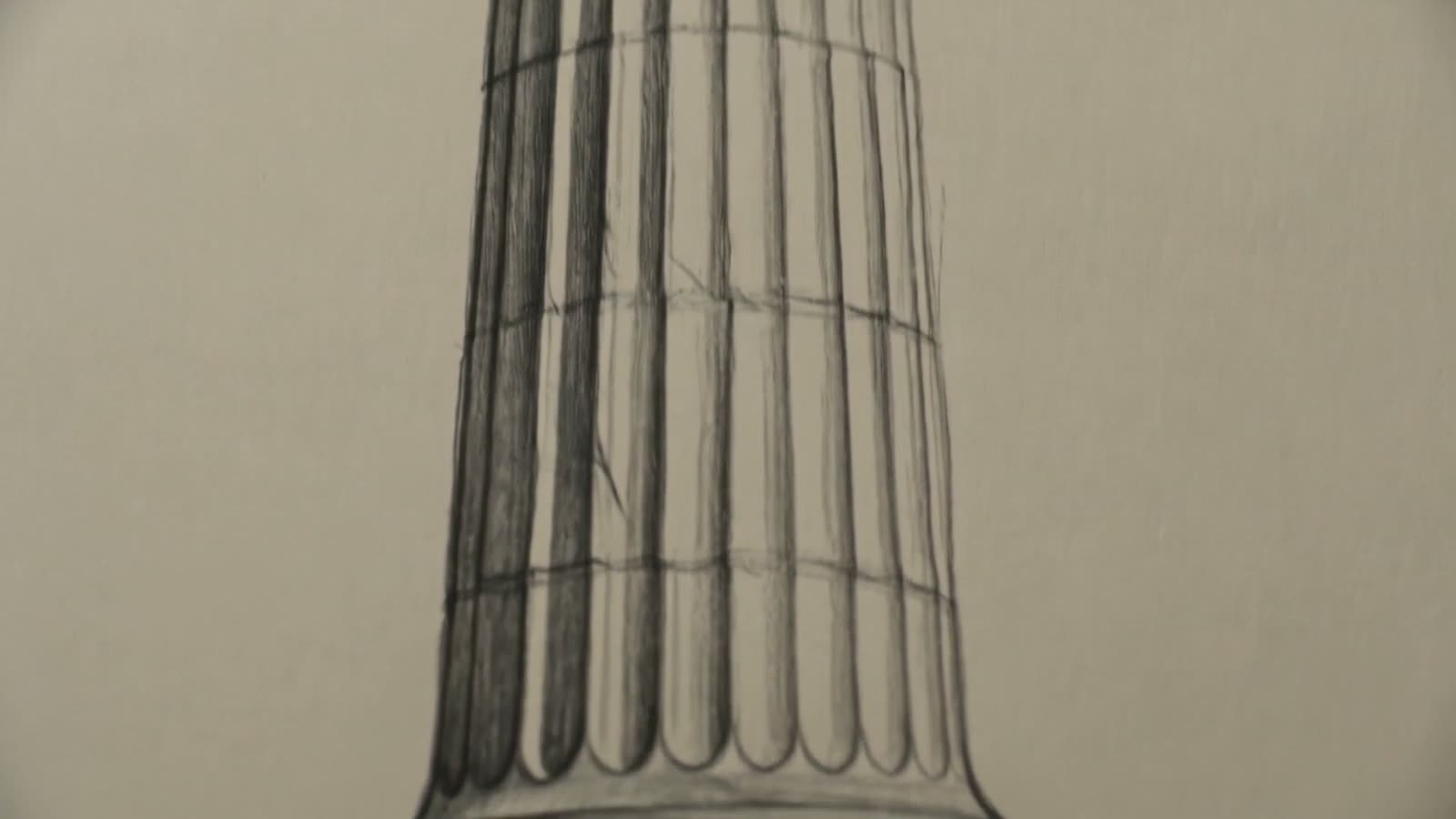 A pencil-drawn design from the 1886 competition